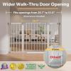 imageCumbor 297515 Extra Wide Baby Gate for Stairs PressureMounted Dog Gates for Doorways amp Hallways AutoClose WalkThrough NoTrip Design Child Proof Safety DogPet Gate for Indoor Use SilverSilver