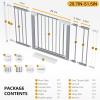 imageCumbor 297515 Extra Wide Baby Gate for Stairs PressureMounted Dog Gates for Doorways amp Hallways AutoClose WalkThrough NoTrip Design Child Proof Safety DogPet Gate for Indoor Use SilverGray