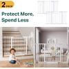 imageCumbor 297515 Extra Wide Baby Gate for Stairs PressureMounted Dog Gates for Doorways amp Hallways AutoClose WalkThrough NoTrip Design Child Proof Safety DogPet Gate for Indoor Use SilverWhite