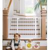 imageCumbor 297515 Extra Wide Baby Gate for Stairs PressureMounted Dog Gates for Doorways amp Hallways AutoClose WalkThrough NoTrip Design Child Proof Safety DogPet Gate for Indoor Use SilverWhite