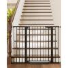 imageCumbor 297515 Extra Wide Baby Gate for Stairs PressureMounted Dog Gates for Doorways amp Hallways AutoClose WalkThrough NoTrip Design Child Proof Safety DogPet Gate for Indoor Use SilverBlack