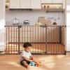 imageCumbor 297515 Extra Wide Baby Gate for Stairs PressureMounted Dog Gates for Doorways amp Hallways AutoClose WalkThrough NoTrip Design Child Proof Safety DogPet Gate for Indoor Use SilverBrown