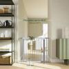 imageCumbor 297515 Extra Wide Baby Gate for Stairs PressureMounted Dog Gates for Doorways amp Hallways AutoClose WalkThrough NoTrip Design Child Proof Safety DogPet Gate for Indoor Use SilverGray