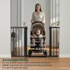 imageCumbor 297515 Extra Wide Baby Gate for Stairs PressureMounted Dog Gates for Doorways amp Hallways AutoClose WalkThrough NoTrip Design Child Proof Safety DogPet Gate for Indoor Use SilverBlack