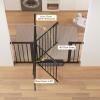 imageCumbor 297515 Extra Wide Baby Gate for Stairs PressureMounted Dog Gates for Doorways amp Hallways AutoClose WalkThrough NoTrip Design Child Proof Safety DogPet Gate for Indoor Use SilverBlack