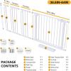imageCumbor 297515 Extra Wide Baby Gate for Stairs PressureMounted Dog Gates for Doorways amp Hallways AutoClose WalkThrough NoTrip Design Child Proof Safety DogPet Gate for Indoor Use SilverWhite