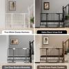 imageCumbor 297515 Extra Wide Baby Gate for Stairs PressureMounted Dog Gates for Doorways amp Hallways AutoClose WalkThrough NoTrip Design Child Proof Safety DogPet Gate for Indoor Use SilverGray