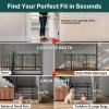 imageCumbor 297515 Extra Wide Baby Gate for Stairs PressureMounted Dog Gates for Doorways amp Hallways AutoClose WalkThrough NoTrip Design Child Proof Safety DogPet Gate for Indoor Use SilverBlack