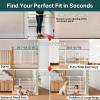 imageCumbor 297515 Extra Wide Baby Gate for Stairs PressureMounted Dog Gates for Doorways amp Hallways AutoClose WalkThrough NoTrip Design Child Proof Safety DogPet Gate for Indoor Use SilverWhite