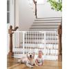 imageCumbor 2 Pack 3054 Baby Gate for Stairs Dual Lock amp SelfClosing Dog Gate for Doorways Easy Install Pressure Mounted Pet Gates Indoor Easy Walk Thru Wide Safety Proofing for Babies amp Pets BlackWhite