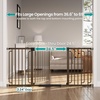 image:imageCumbor 2Pack Baby amp Dog Gates Bundle 36669 amp 3054 Extra Wide Safety Gates for Stairs Doorways Hallways Dual Lock Auto Close Easy Install Pet Gate Brown