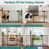 image:imageCumbor 2Pack Baby amp Dog Gates Bundle 36669 amp 3054 Extra Wide Safety Gates for Stairs Doorways Hallways Dual Lock Auto Close Easy Install Pet Gate Brown