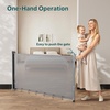image:imageCumbor 3755 Retractable Baby Gates for Stairs amp Doorways Hardware Mounted Mesh Dog amp Pet Gate Easy Walk Through OneHand Operation AntiCrawl Adjustable Safety Gate for Dog Indoor Outdoor WhiteGray