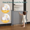 image:imageCumbor 3755 Retractable Baby Gates for Stairs amp Doorways Hardware Mounted Mesh Dog amp Pet Gate Easy Walk Through OneHand Operation AntiCrawl Adjustable Safety Gate for Dog Indoor Outdoor WhiteGray