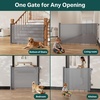 image:imageCumbor 3755 Retractable Baby Gates for Stairs amp Doorways Hardware Mounted Mesh Dog amp Pet Gate Easy Walk Through OneHand Operation AntiCrawl Adjustable Safety Gate for Dog Indoor Outdoor WhiteGray