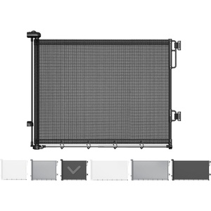image:imageCumbor 3755 Retractable Baby Gates for Stairs amp Doorways Hardware Mounted Mesh Dog amp Pet Gate Easy Walk Through OneHand Operation AntiCrawl Adjustable Safety Gate for Dog Indoor Outdoor WhiteBlack