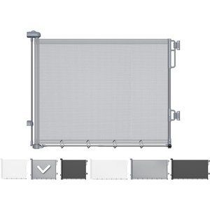 image:imageCumbor 3755 Retractable Baby Gates for Stairs amp Doorways Hardware Mounted Mesh Dog amp Pet Gate Easy Walk Through OneHand Operation AntiCrawl Adjustable Safety Gate for Dog Indoor Outdoor WhiteGray