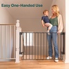image:imageCumbor 29243 Standard Baby Gate for Stairs Black amp 34 Extra Tall Dog Gate Black