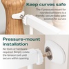 image:imageCumbor 3046 Baby Gate for Stairs AutoClose Dog Gate Indoor Moms Choice Awards WinnerEasy Install Pressure Mounted Pet Gates for Doorways Dual Lock Safety Proofing for Babies amp Pets Cool GrayWhite