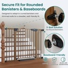 image:imageCumbor 3046 Baby Gate for Stairs AutoClose Dog Gate Indoor Moms Choice Awards WinnerEasy Install Pressure Mounted Pet Gates for Doorways Dual Lock Safety Proofing for Babies amp Pets Cool GrayBrown