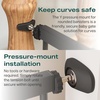 image:imageCumbor 3046 Baby Gate for Stairs AutoClose Dog Gate Indoor Moms Choice Awards WinnerEasy Install Pressure Mounted Pet Gates for Doorways Dual Lock Safety Proofing for Babies amp Pets Cool GrayBlack