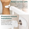image:imageCumbor 3046 Baby Gate for Stairs AutoClose Dog Gate Indoor Moms Choice Awards WinnerEasy Install Pressure Mounted Pet Gates for Doorways Dual Lock Safety Proofing for Babies amp Pets Cool GrayWhite
