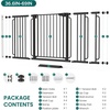 image:imageCumbor 3046 Baby Gate for Stairs AutoClose Dog Gate Indoor Moms Choice Awards WinnerEasy Install Pressure Mounted Pet Gates for Doorways Dual Lock Safety Proofing for Babies amp Pets Cool GrayBlack