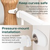 image:imageCumbor 3046 Baby Gate for Stairs AutoClose Dog Gate Indoor Moms Choice Awards WinnerEasy Install Pressure Mounted Pet Gates for Doorways Dual Lock Safety Proofing for Babies amp Pets Cool GrayBlack