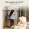 image:imageCumbor 3046 Baby Gate for Stairs AutoClose Dog Gate Indoor Moms Choice Awards WinnerEasy Install Pressure Mounted Pet Gates for Doorways Dual Lock Safety Proofing for Babies amp Pets Cool GrayBlack