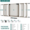 image:imageCumbor 3046 Baby Gate for Stairs AutoClose Dog Gate Indoor Moms Choice Awards WinnerEasy Install Pressure Mounted Pet Gates for Doorways Dual Lock Safety Proofing for Babies amp Pets Cool GrayBrown