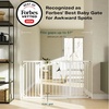 image:imageCumbor 3046 Baby Gate for Stairs AutoClose Dog Gate Indoor Moms Choice Awards WinnerEasy Install Pressure Mounted Pet Gates for Doorways Dual Lock Safety Proofing for Babies amp Pets Cool GrayWhite
