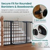 image:imageCumbor 3046 Baby Gate for Stairs AutoClose Dog Gate Indoor Moms Choice Awards WinnerEasy Install Pressure Mounted Pet Gates for Doorways Dual Lock Safety Proofing for Babies amp Pets Cool GrayBlack