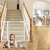 image:imageCumbor 3046 Baby Gate for Stairs AutoClose Dog Gate Indoor Moms Choice Awards WinnerEasy Install Pressure Mounted Pet Gates for Doorways Dual Lock Safety Proofing for Babies amp Pets Cool GrayWhite
