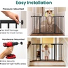 image:imageCumbor 3046 Baby Gate for Stairs AutoClose Dog Gate Indoor Moms Choice Awards WinnerEasy Install Pressure Mounted Pet Gates for Doorways Dual Lock Safety Proofing for Babies amp Pets Cool GrayBlack