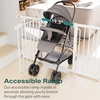 image:imageCumbor 3046 Baby Gate for Stairs AutoClose Dog Gate Indoor Moms Choice Awards WinnerEasy Install Pressure Mounted Pet Gates for Doorways Dual Lock Safety Proofing for Babies amp Pets Cool GrayWhite