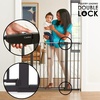 image:imageCumbor 3046 Baby Gate for Stairs AutoClose Dog Gate Indoor Moms Choice Awards WinnerEasy Install Pressure Mounted Pet Gates for Doorways Dual Lock Safety Proofing for Babies amp Pets Cool GrayBlack