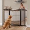 image:imageCumbor 3046 Baby Gate for Stairs AutoClose Dog Gate Indoor Moms Choice Awards WinnerEasy Install Pressure Mounted Pet Gates for Doorways Dual Lock Safety Proofing for Babies amp Pets Cool GrayBlack
