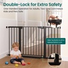 image:imageCumbor 3046 Baby Gate for Stairs AutoClose Dog Gate Indoor Moms Choice Awards WinnerEasy Install Pressure Mounted Pet Gates for Doorways Dual Lock Safety Proofing for Babies amp Pets Cool GrayBlack