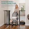 image:imageCumbor 3046 Baby Gate for Stairs AutoClose Dog Gate Indoor Moms Choice Awards WinnerEasy Install Pressure Mounted Pet Gates for Doorways Dual Lock Safety Proofing for Babies amp Pets Cool GrayBlack
