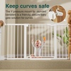 image:imageCumbor 3046 Baby Gate for Stairs AutoClose Dog Gate Indoor Moms Choice Awards WinnerEasy Install Pressure Mounted Pet Gates for Doorways Dual Lock Safety Proofing for Babies amp Pets Cool GrayWhite