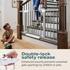 image:imageCumbor 3046 Baby Gate for Stairs AutoClose Dog Gate Indoor Moms Choice Awards WinnerEasy Install Pressure Mounted Pet Gates for Doorways Dual Lock Safety Proofing for Babies amp Pets Cool GrayGray