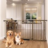 image:imageCumbor 3046 Baby Gate for Stairs AutoClose Dog Gate Indoor Moms Choice Awards WinnerEasy Install Pressure Mounted Pet Gates for Doorways Dual Lock Safety Proofing for Babies amp Pets Cool GrayBrown