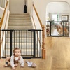 image:imageCumbor 3046 Baby Gate for Stairs AutoClose Dog Gate Indoor Moms Choice Awards WinnerEasy Install Pressure Mounted Pet Gates for Doorways Dual Lock Safety Proofing for Babies amp Pets Cool GrayBlack