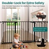 image:imageCumbor 3046 Baby Gate for Stairs AutoClose Dog Gate Indoor Moms Choice Awards WinnerEasy Install Pressure Mounted Pet Gates for Doorways Dual Lock Safety Proofing for Babies amp Pets Cool GrayBlack