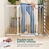 image:imageCumbor 3046 Baby Gate for Stairs AutoClose Dog Gate Indoor Moms Choice Awards WinnerEasy Install Pressure Mounted Pet Gates for Doorways Dual Lock Safety Proofing for Babies amp Pets Cool GrayWhite