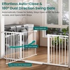 image:imageCumbor 3046 Baby Gate for Stairs AutoClose Dog Gate Indoor Moms Choice Awards WinnerEasy Install Pressure Mounted Pet Gates for Doorways Dual Lock Safety Proofing for Babies amp Pets Cool GrayWhite