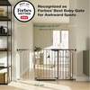 image:imageCumbor 3046 Baby Gate for Stairs AutoClose Dog Gate Indoor Moms Choice Awards WinnerEasy Install Pressure Mounted Pet Gates for Doorways Dual Lock Safety Proofing for Babies amp Pets Cool GrayBrown