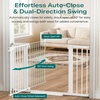 image:imageCumbor 3046 Baby Gate for Stairs AutoClose Dog Gate Indoor Moms Choice Awards WinnerEasy Install Pressure Mounted Pet Gates for Doorways Dual Lock Safety Proofing for Babies amp Pets Cool GrayWhite