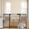 image:imageCumbor 3046 Baby Gate for Stairs AutoClose Dog Gate Indoor Moms Choice Awards WinnerEasy Install Pressure Mounted Pet Gates for Doorways Dual Lock Safety Proofing for Babies amp Pets Cool GrayBlack