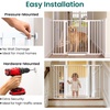 image:imageCumbor 3046 Baby Gate for Stairs AutoClose Dog Gate Indoor Moms Choice Awards WinnerEasy Install Pressure Mounted Pet Gates for Doorways Dual Lock Safety Proofing for Babies amp Pets Cool GrayWhite